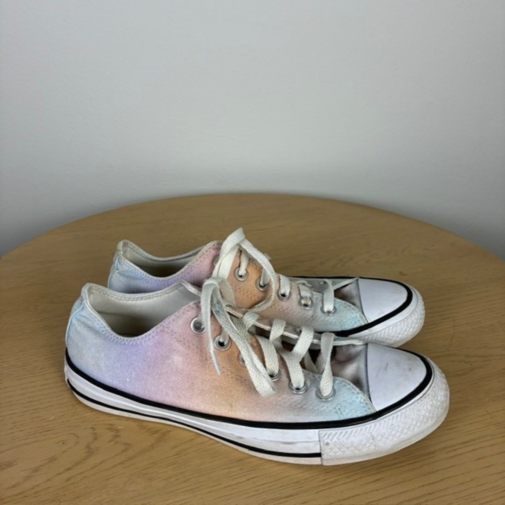 Converse Chuck Taylor All Star Pastel Ombre Low Top Sneakers Womens 7 Colorful
